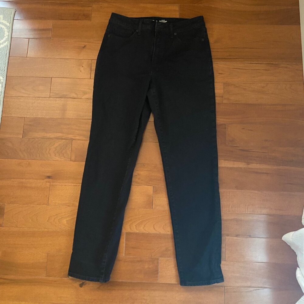 Old Navy High Rise OG Straight Black Jeans size 8
